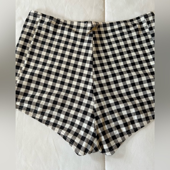 Betsey Johnson Gingham High Waisted Boyshort Bikini Bottoms - Picture 8 of 16